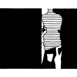 Person auf den Zug wartend